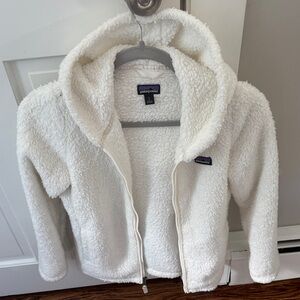 Patagonia Kids' White Fleece Puffer Jacket